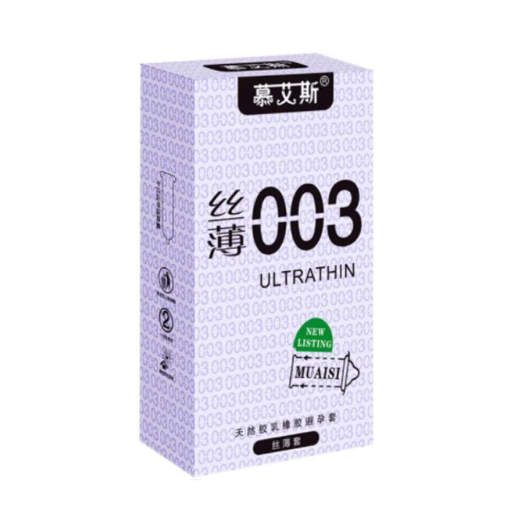 Bao cao su Muaisi 0.03 Ultrathin Trắng siêu mỏng siêu mềm 12 cái 