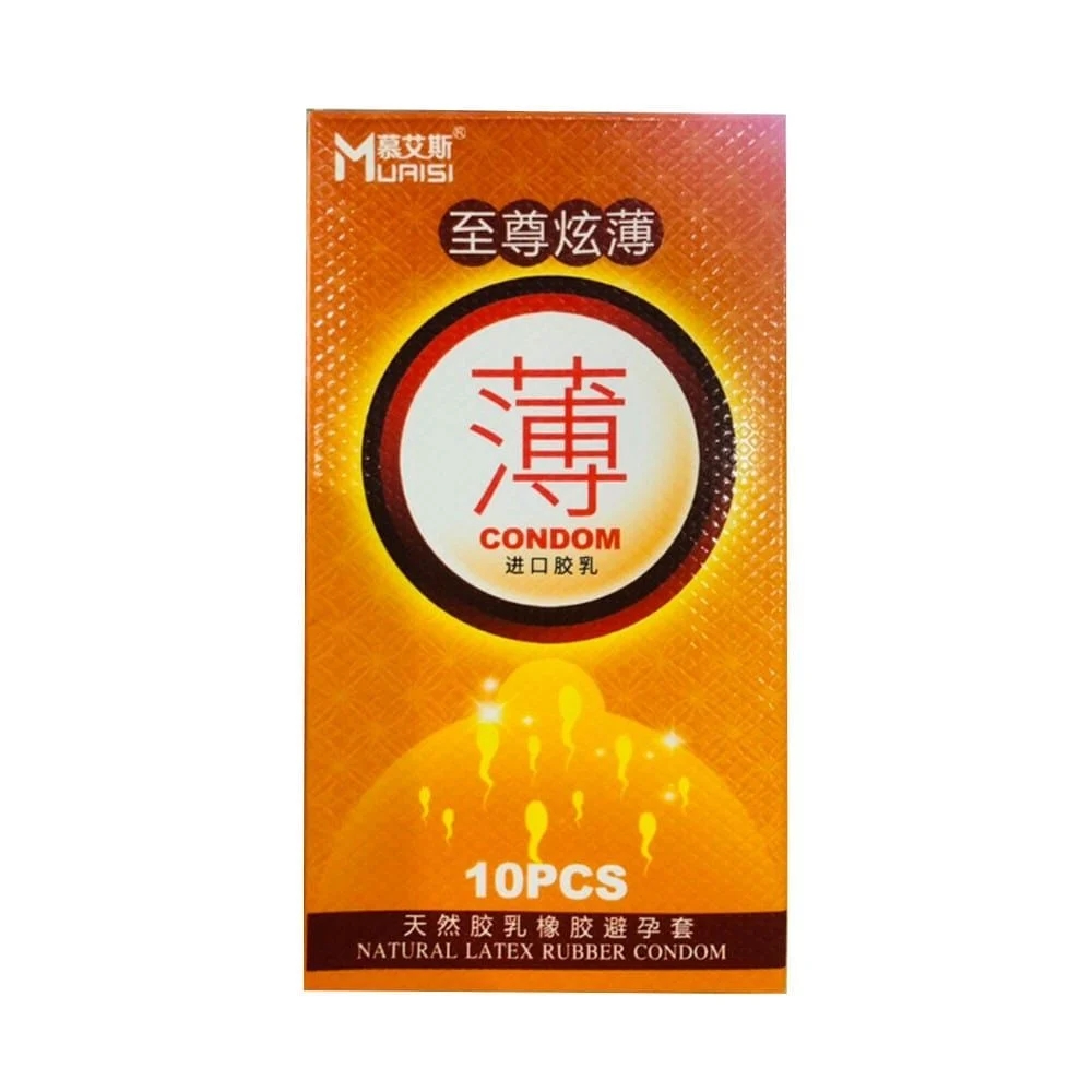 Bao cao su Muaisi Cam siêu mỏng hương dâu hộp 10 cái bảo vệ an toàn 