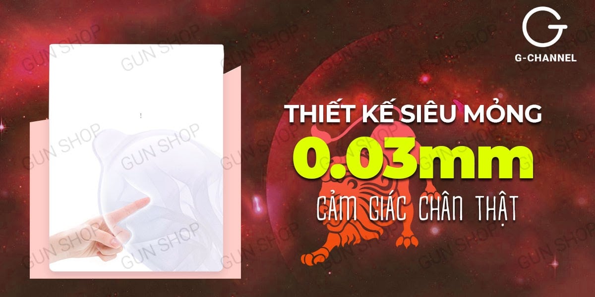 Ropockon Lion Star 0.03mm Ultra Thin Strawberry Scented