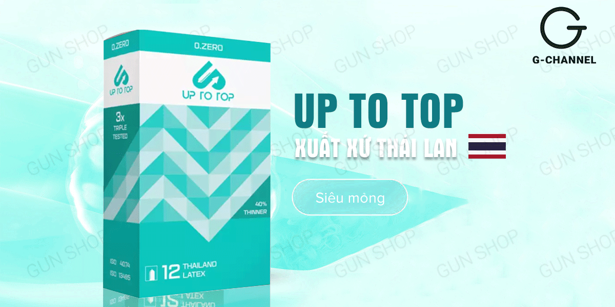 Up To Top 0.Zero Ultra-Thin Condom Box of 12 Premium