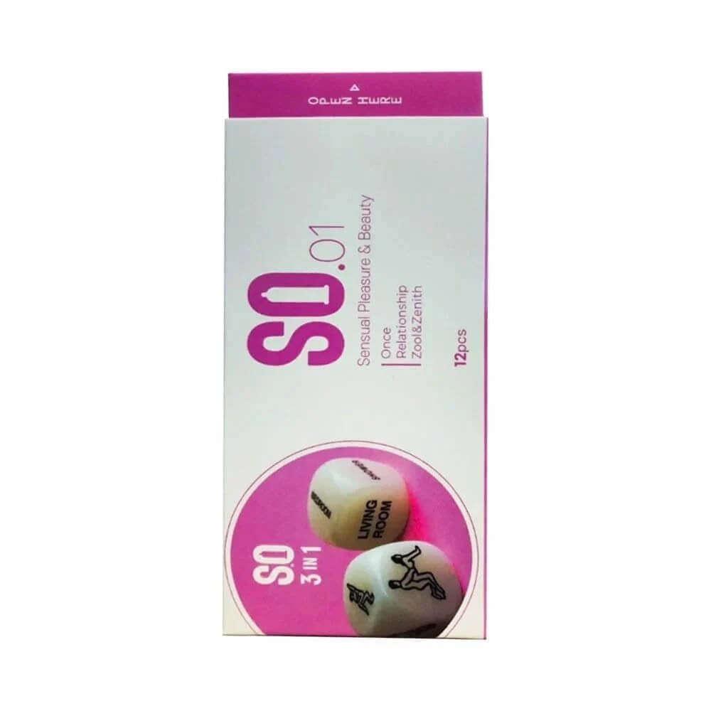 Bao Cao Su SO 3in1 Siêu Mỏng Gân Nổi Hộp 12 Cái Hàn Quốc Cao Cấp 