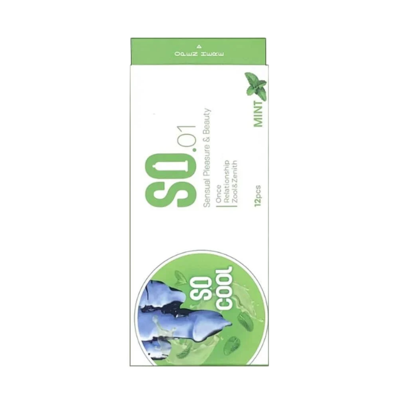  Đại lý Bao cao su SO Cool - Mỏng hương bạc hà - Hộp 12 cái  cao cấp 