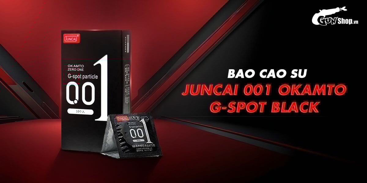 Juncai Okamto G-Spot Thin Black Condom 10pcs Ultra