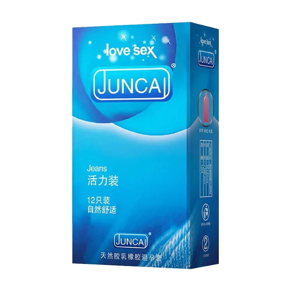 Bao cao su Juncai Jeans siêu mỏng, nhiều gel bôi trơn, ôm sát, thăng hoa 
