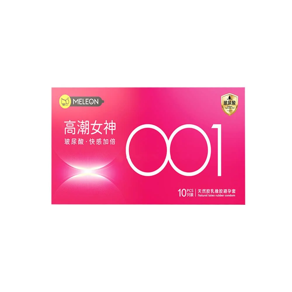 Bao cao su Meleon 001 Pink siêu mỏng nhiều gel bôi trơn HA dưỡng ẩm 