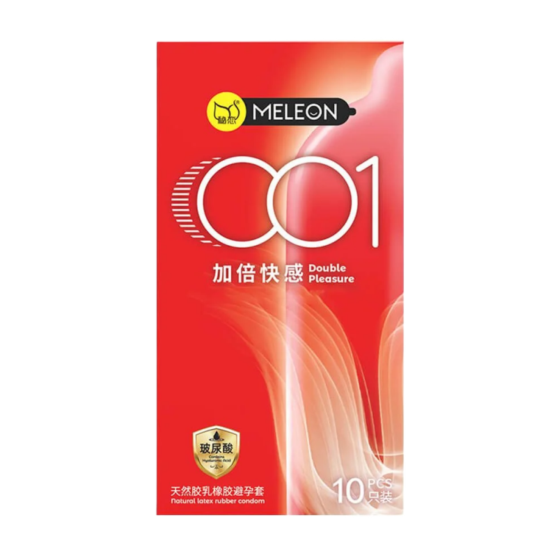 Nhập sỉ Bao cao su Meleon 001 Double Pleasure - Siêu mỏng nhiều gel bôi trơn - Hộp 10 cái  loại tốt 