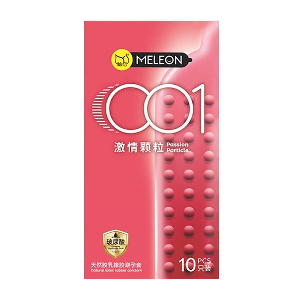 Bao cao su Meleon 001 Passion Particle siêu mỏng hạt nổi hộp 10 cái 