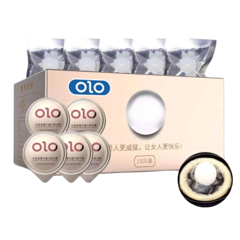  Bán Bao cao su OLO 0.01 Trắng có bi - Siêu mỏng bi tăng kích thước 1.5cm - Hộp 5 cái  giá sỉ 