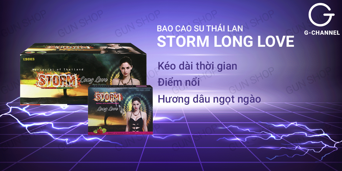 Bao cao su Storm Long Love kéo dài thời gian mềm mịn thoải mái an toàn