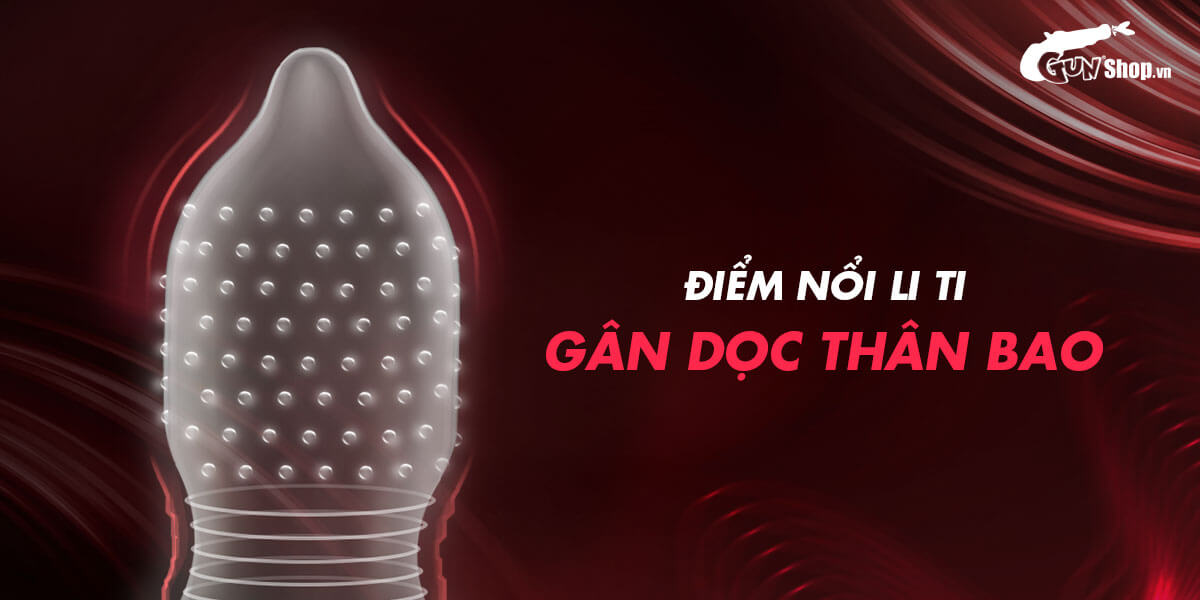 Bao cao su Feel Euphoria 4in1 kéo dài thời gian hộp 12 cái