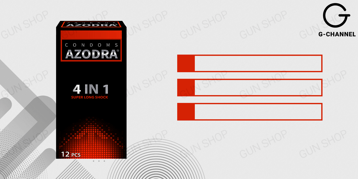 Bao cao su Azodra 4in1 kéo dài thời gian hỗ trợ tăng cực khoái