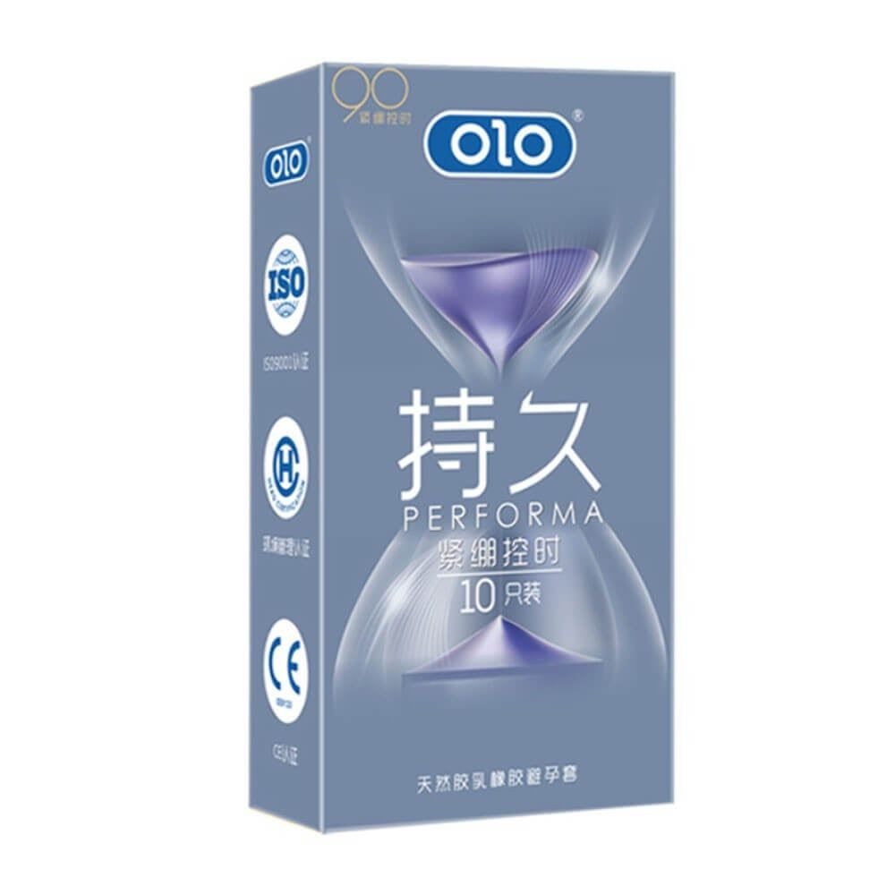Bao Cao Su OLO 0.01 Đồng Hồ Xanh Kéo Dài Quan Hệ Hương Vani Hộp 10 