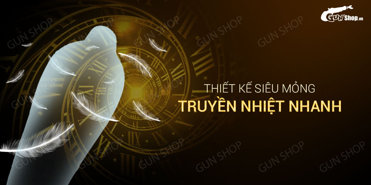 Bao cao su OLO 0.01 Gold siêu mỏng kéo dài quan hệ hộp 10 cái