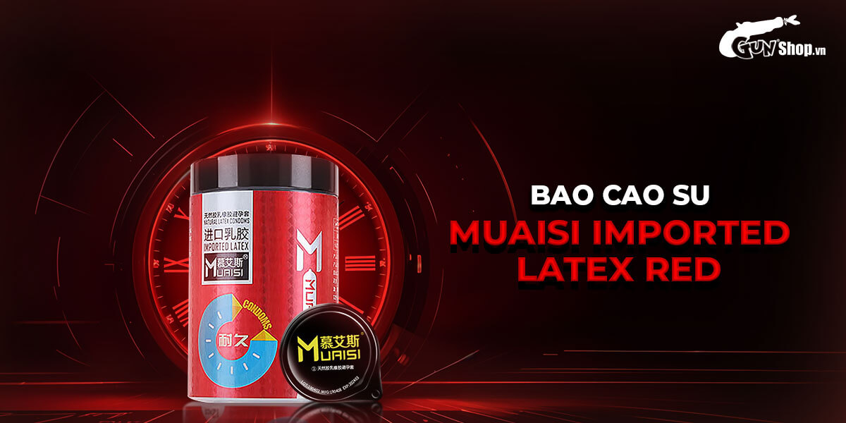 Bao Cao Su Muaisi Imported Latex Red Kéo Dài Thời Gian