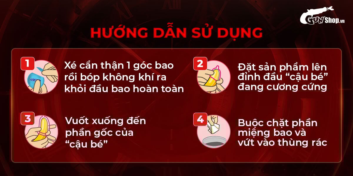 Bao Cao Su Muaisi Imported Latex Red Kéo Dài Thời Gian