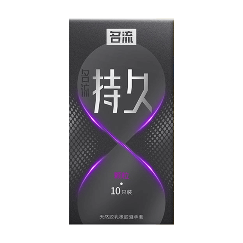 Bao cao su Mingliu Đồng Hồ Tím gai hạt kéo dài thời gian 10 cái 