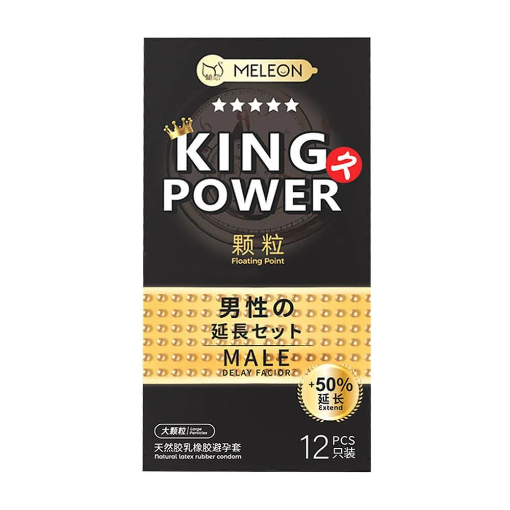 Bao cao su Meleon King Power hạt nổi kéo dài thời gian hộp 12 cái 