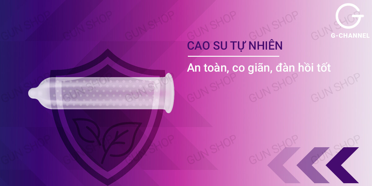 Bao cao su Human điểm nổi hương dâu ngọt ngào hộp 120 cái