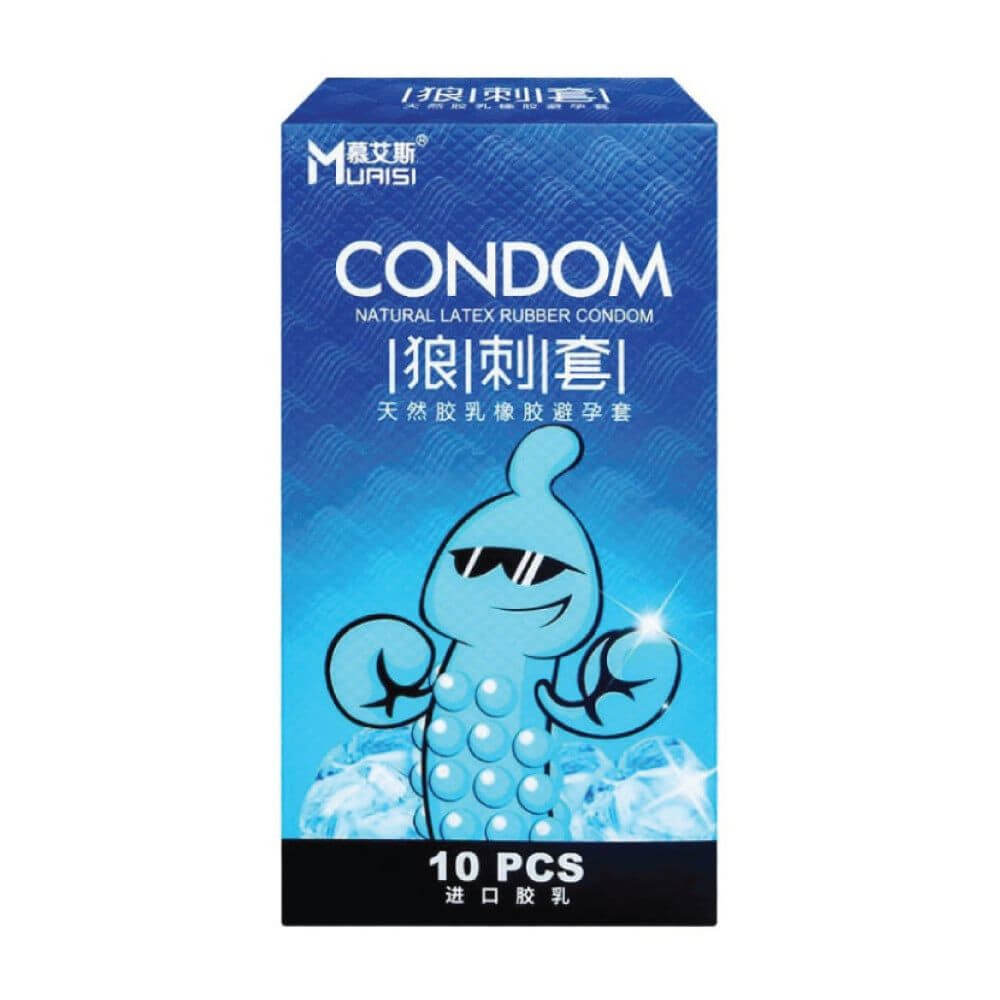 Bao cao su Muaisi Cool siêu điểm nổi mát lạnh hộp 10 cái chất lượng 