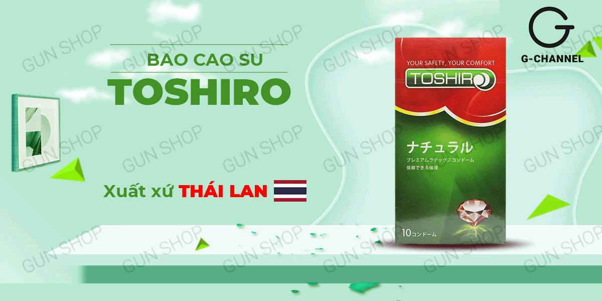  Giá sỉ Bao cao su Toshiro Trơn - Mỏng trơn - Hộp 10 cái mới nhất