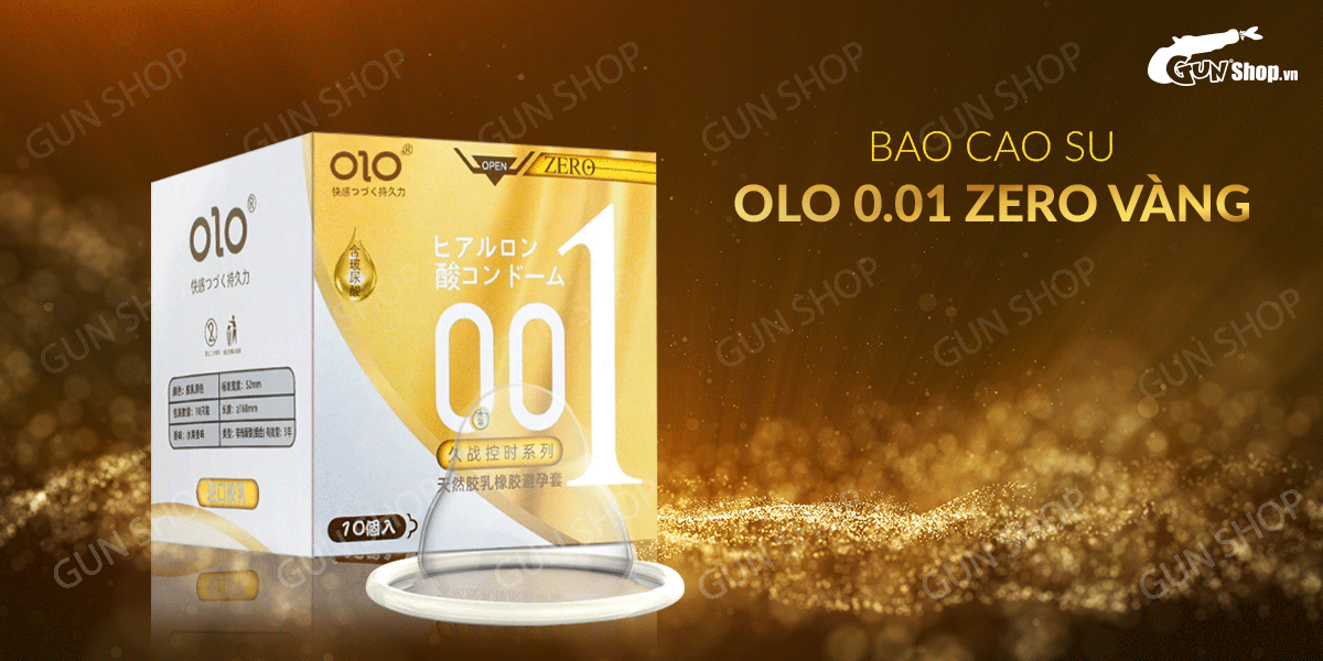 OLO 0.01 Yellow Ultra Thin Ribbed Condom 10 Pack