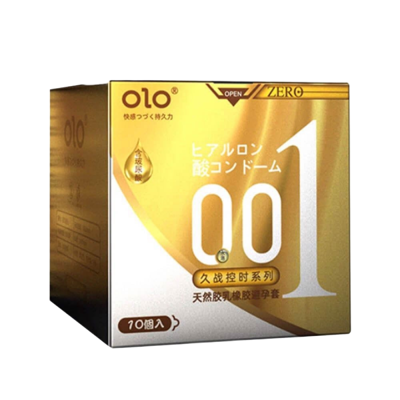  Đại lý Bao cao su OLO 0.01 Zero Vàng - Siêu mỏng gân và hạt - Hộp 10 cái  cao cấp 