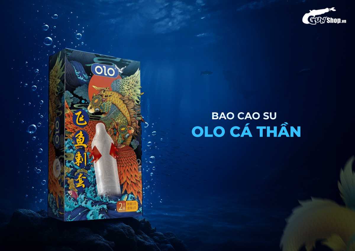 OLO Fish Spine Condom Textured Ultra-Thin Latex Protection