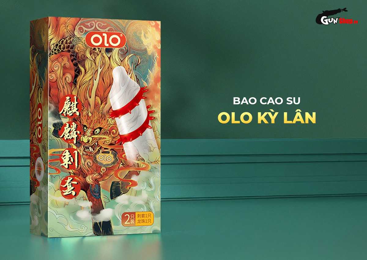 OLO Unicorn Spiral Condom 1 Pack Silicon Beads Special