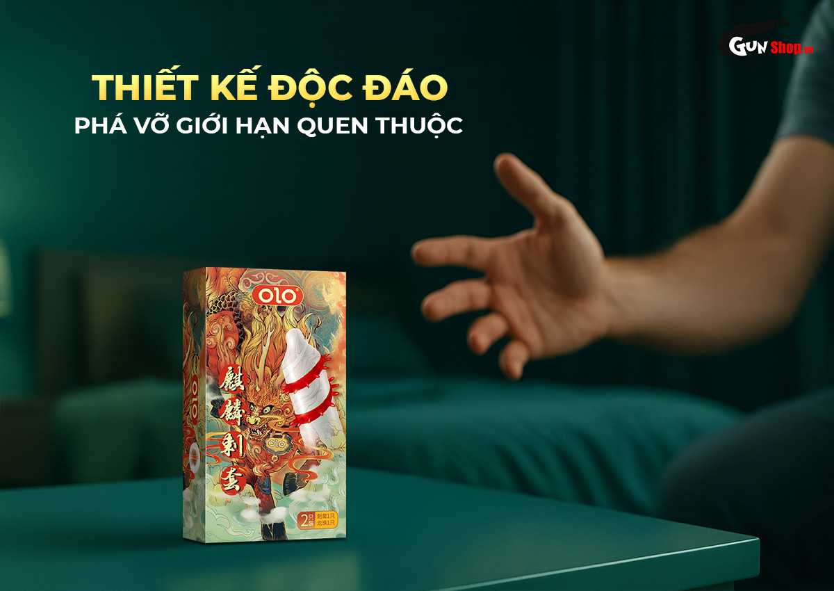 Giá sỉ Bao cao su OLO Kỳ lân - Gai xoắn - Hộp 1 cái + 1 bi silicon nhập khẩu Giá sỉ Bao cao su OLO Kỳ lân - Gai xoắn - Hộp 1 cái + 1 bi silicon nhập khẩu