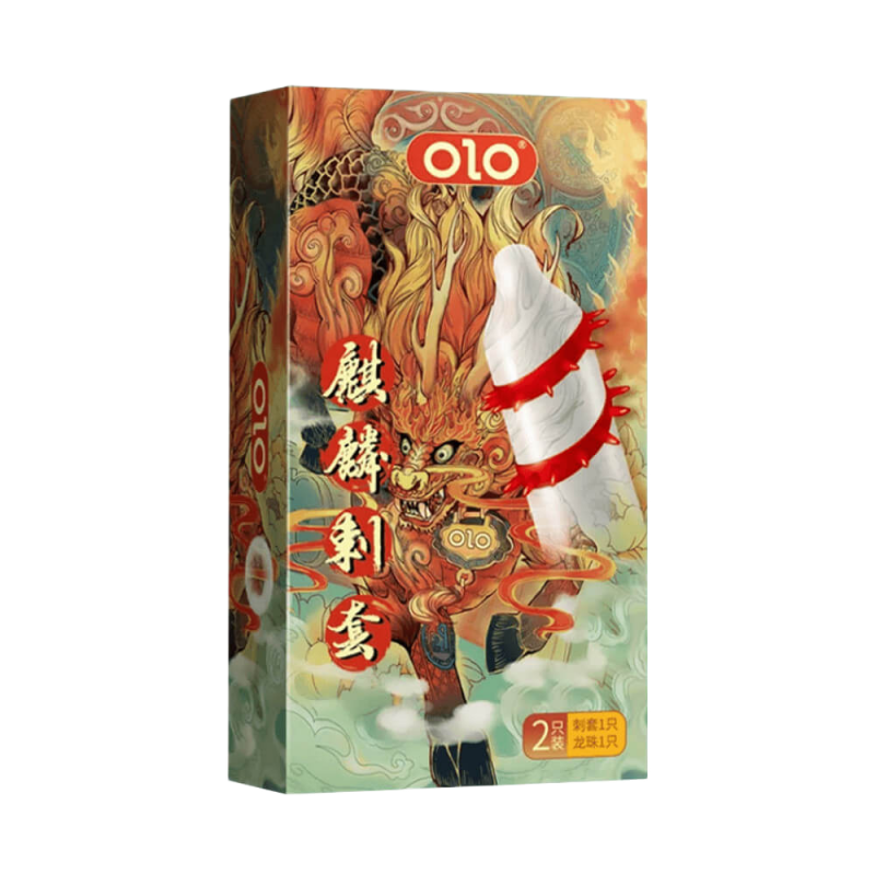  Giá sỉ Bao cao su OLO Kỳ lân - Gai xoắn - Hộp 1 cái + 1 bi silicon  nhập khẩu 