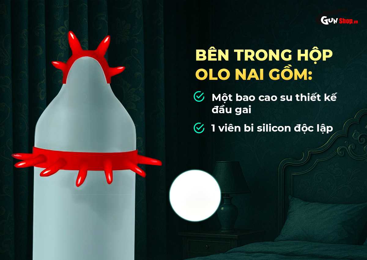 Cung cấp Bao cao su OLO Nai - Gai đầu - Hộp 1 cái + 1 bi silicon tốt nhất