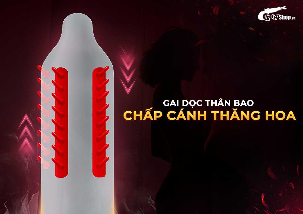  Sỉ Bao cao su OLO Phượng hoàng - Gai đứng - Hộp 1 cái + 1 bi silicon nhập khẩu