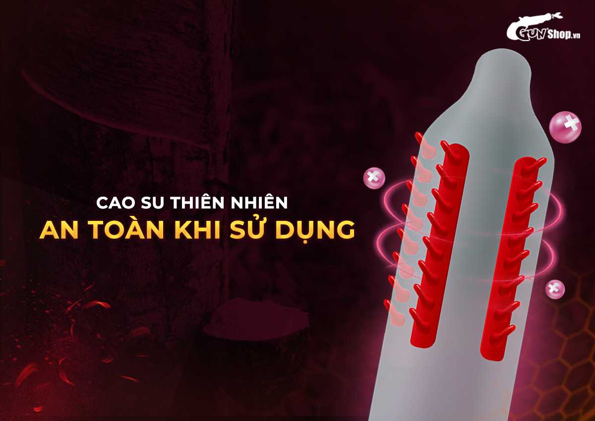  Sỉ Bao cao su OLO Phượng hoàng - Gai đứng - Hộp 1 cái + 1 bi silicon nhập khẩu