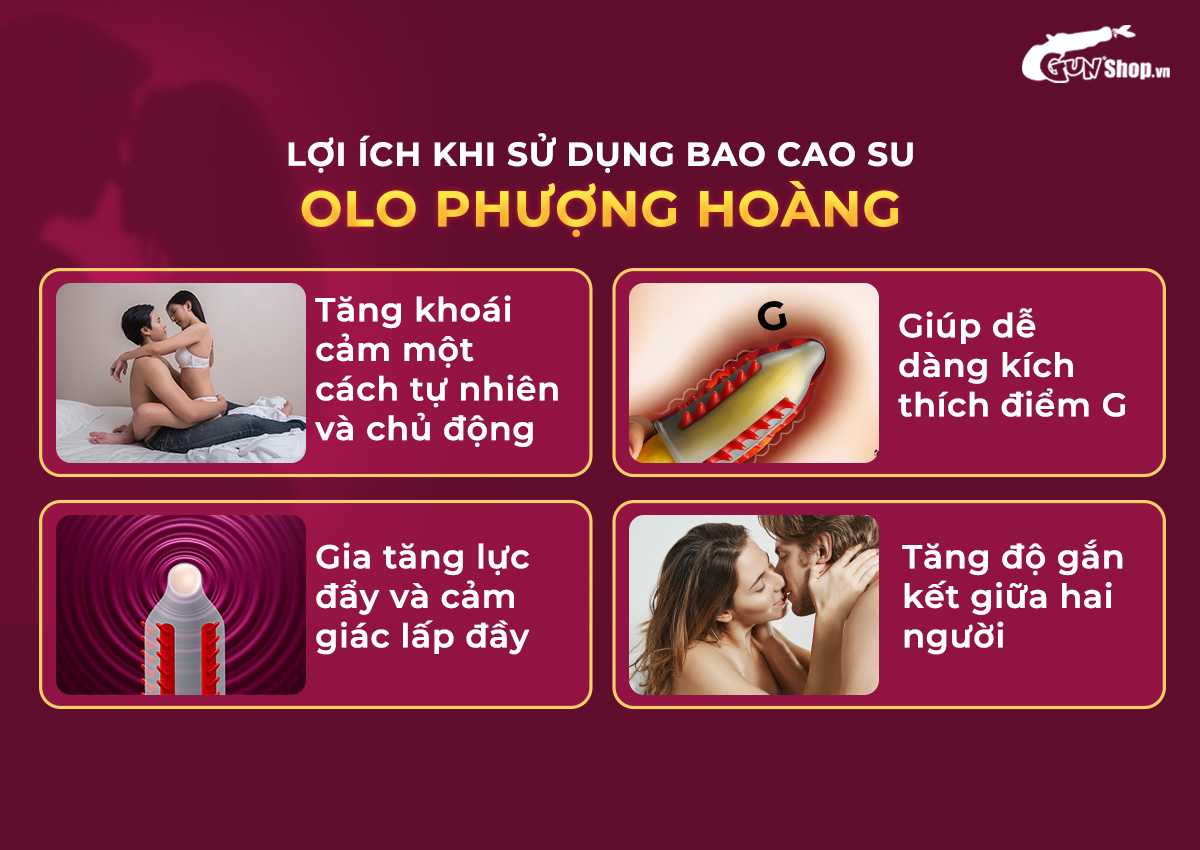  Sỉ Bao cao su OLO Phượng hoàng - Gai đứng - Hộp 1 cái + 1 bi silicon nhập khẩu