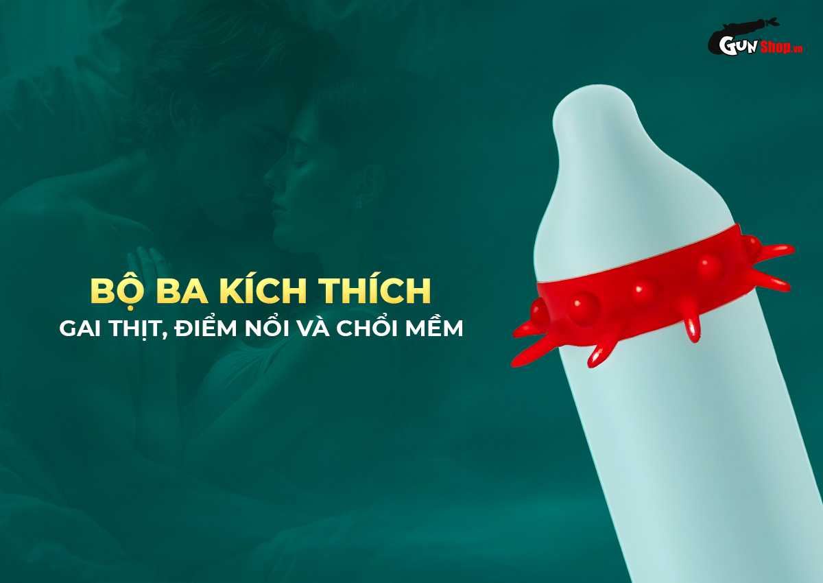  Bán Bao cao su OLO Rồng vàng - Gai bi vòng - Hộp 1 cái + 1 bi silicon nhập khẩu