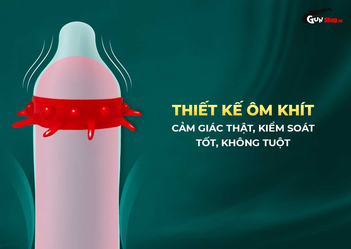  Bán Bao cao su OLO Rồng vàng - Gai bi vòng - Hộp 1 cái + 1 bi silicon nhập khẩu