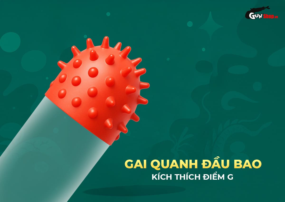  Sỉ Bao cao su OLO Rồng xanh - Gai chùm đầu - Hộp 1 cái + 1 bi silicon chính hãng
