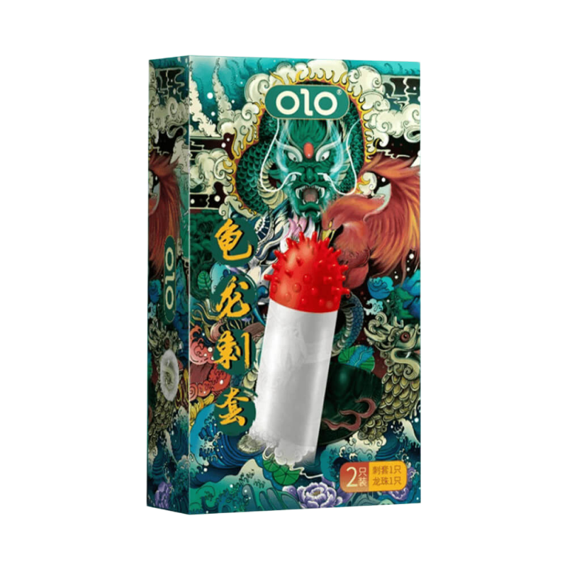  Sỉ Bao cao su OLO Rồng xanh - Gai chùm đầu - Hộp 1 cái + 1 bi silicon  chính hãng 