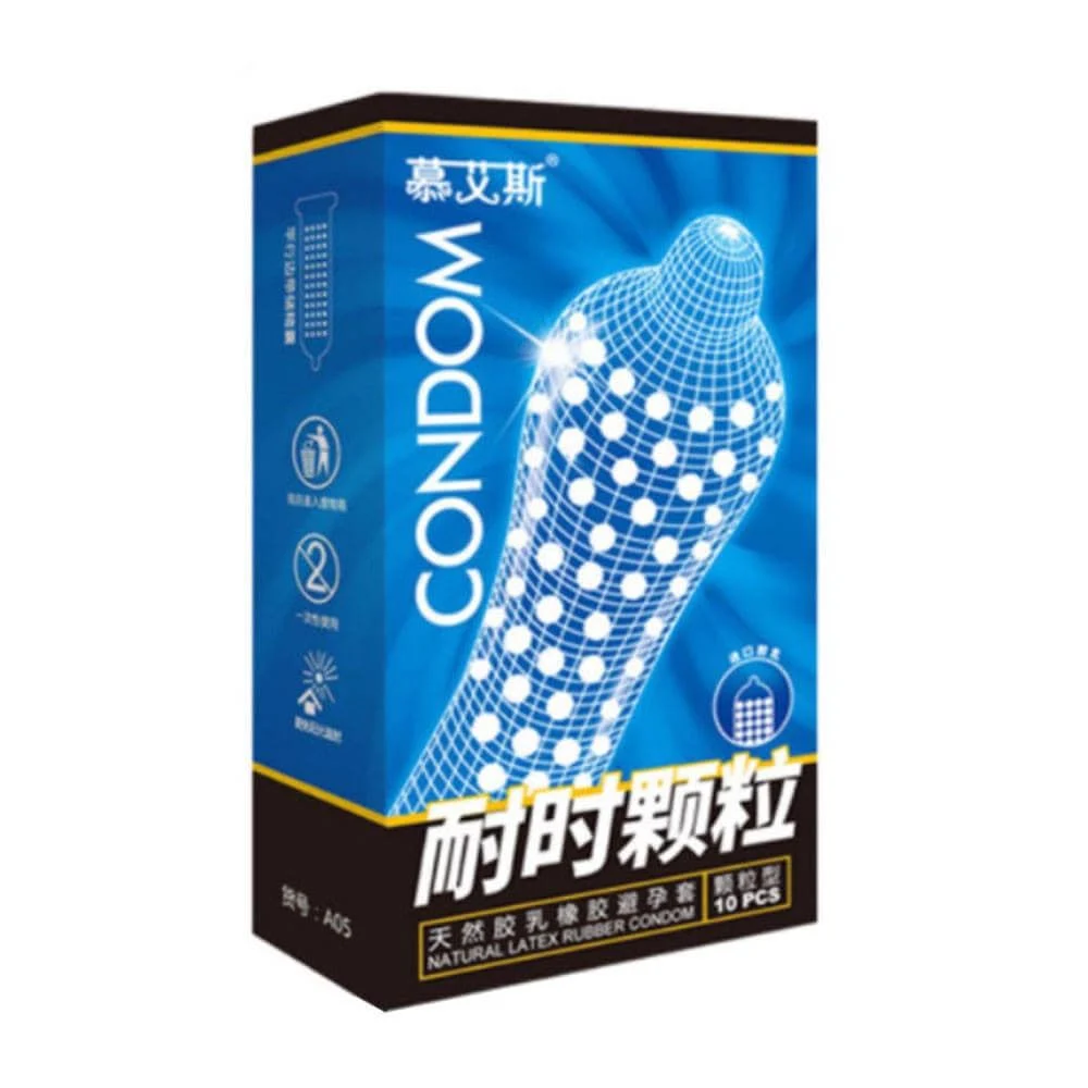 Bao Cao Su Muaisi Xanh Dương Gel Gai Li Ti Siêu Mỏng Tăng Cảm Giác 