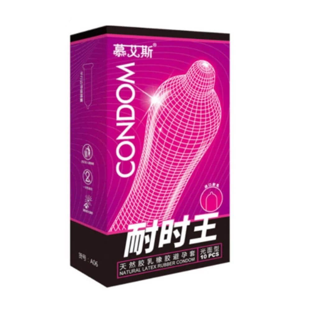 Bao cao su Muaisi Hồng siêu mỏng gel nhiều cảm giác an toàn 10 cái 
