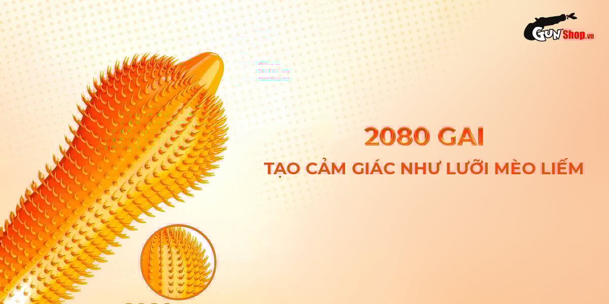 Bao cao su OLO Spike G 2080 gai mềm kích thích - Hộp 10
