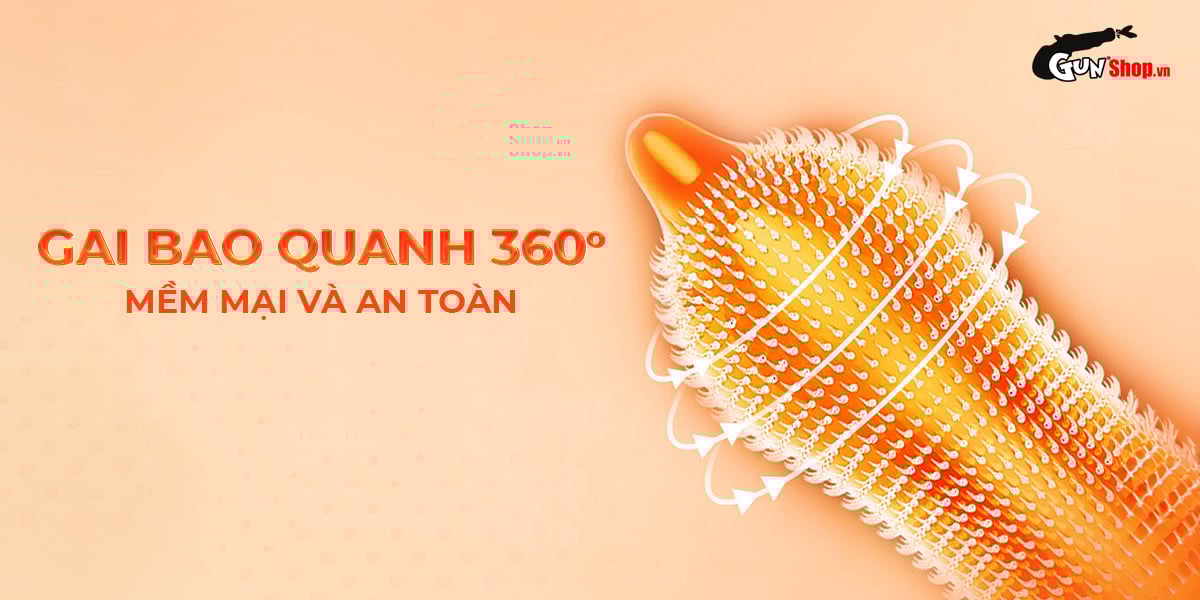 Bao cao su OLO Spike G 2080 gai mềm kích thích - Hộp 10