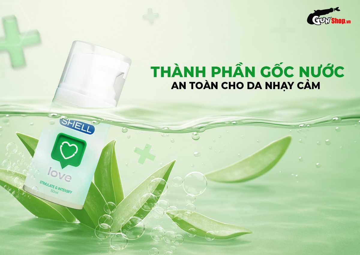 Shop bán Gel bôi trơn se khít âm đạo và tăng khoái cảm nữ Shell Love Green - Chai 50ml hàng mới về Shop bán Gel bôi trơn se khít âm đạo và tăng khoái cảm nữ Shell Love Green - Chai 50ml hàng mới về