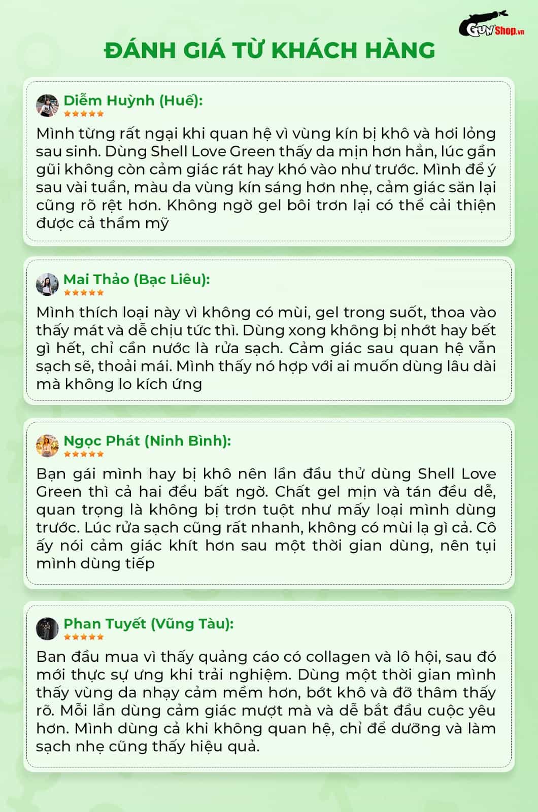 Shop bán Gel bôi trơn se khít âm đạo và tăng khoái cảm nữ Shell Love Green - Chai 50ml hàng mới về Shop bán Gel bôi trơn se khít âm đạo và tăng khoái cảm nữ Shell Love Green - Chai 50ml hàng mới về