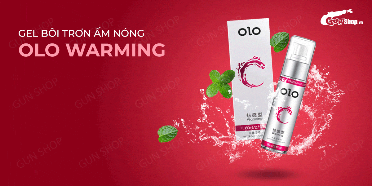 Gel bôi trơn ấm nóng OLO Warming 60ml tăng khoái cảm an toàn