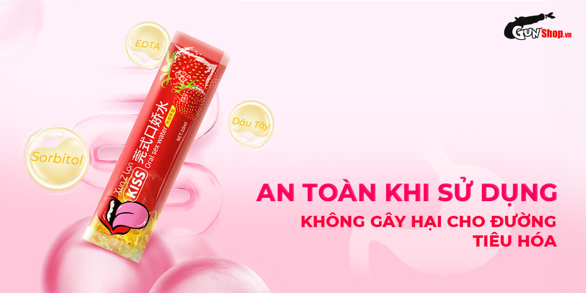 Nước tình yêu BJ ấm nóng hương dâu Xun Z Lan Kiss Hot 10ml siêu kích thích