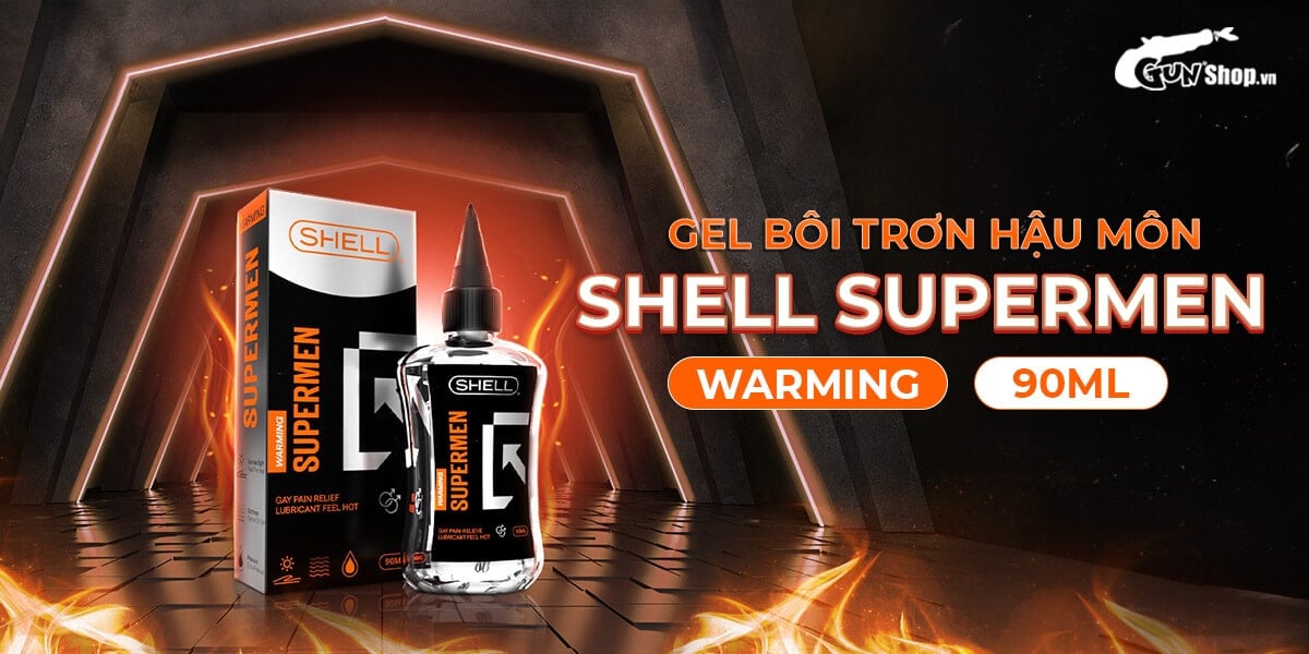 Gel bôi trơn ấm nóng Shell Supermen 90ml - Hậu môn an toàn, tăng khoái cảm