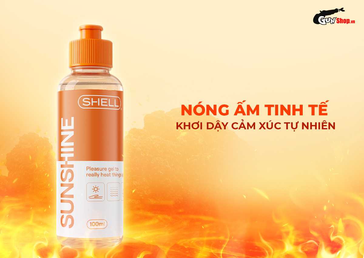 Gel bôi trơn Shell Sunshine ấm nóng 100ml - Kéo dài khoái cảm