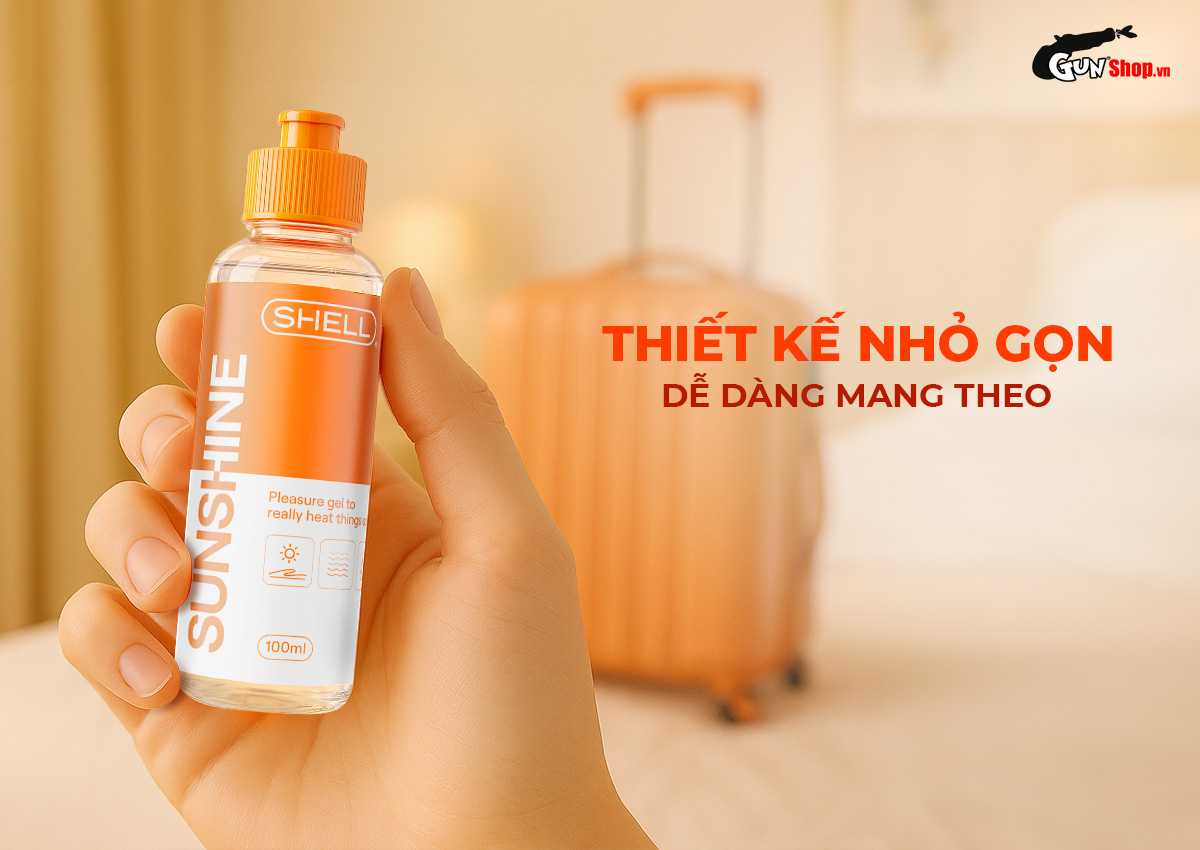 Gel bôi trơn Shell Sunshine ấm nóng 100ml - Kéo dài khoái cảm