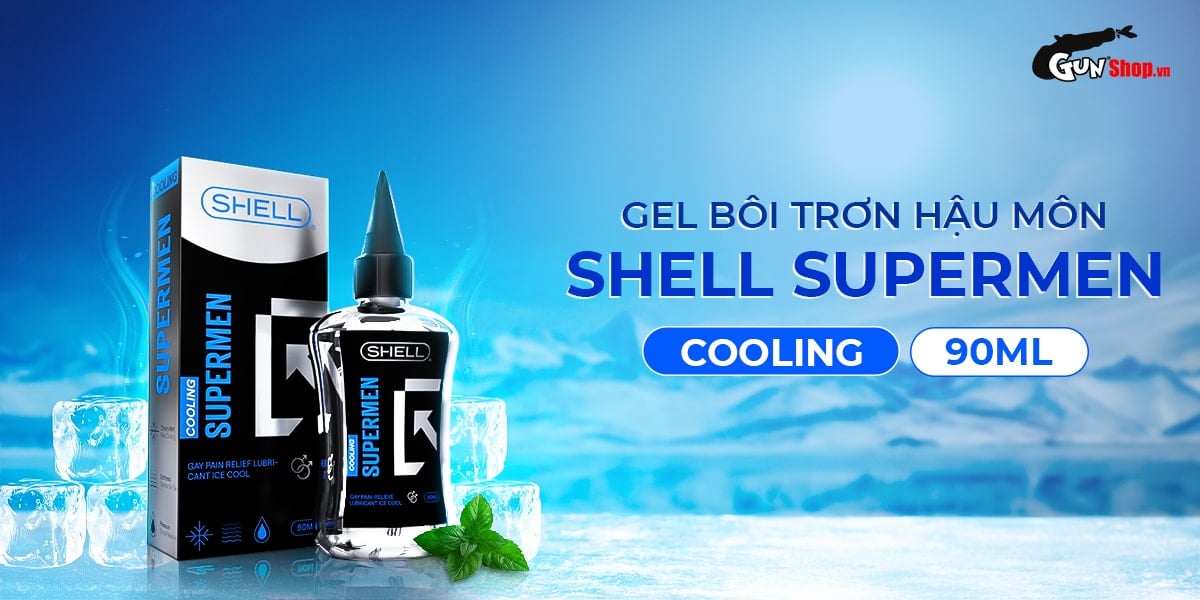Gel bôi trơn hậu môn Shell Supermen Cooling mát lạnh giảm đau rát khi quan hệ